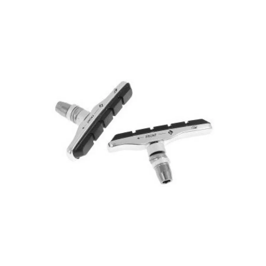 VWP V-brake remblokken 72 x 13 mm zilver/zwart – 2 stuks