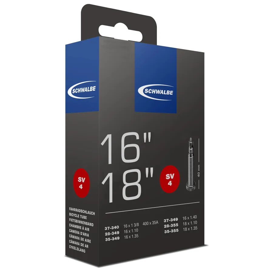 inner tube Schwalbe FV/SV4 16/18" narrow 37-340 28/37-349 28-355