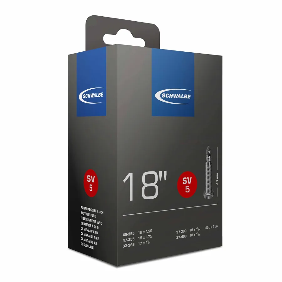 Inner tube Schwalbe FV/SV5 18" 40/47-355 32-369 37-390 37-400