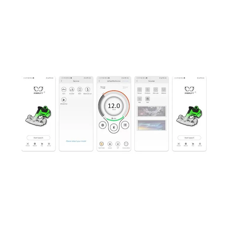 Elektronicaset 36V 17A 350W met centraal display voor steps in Xiaomi-stijl [XBOT]